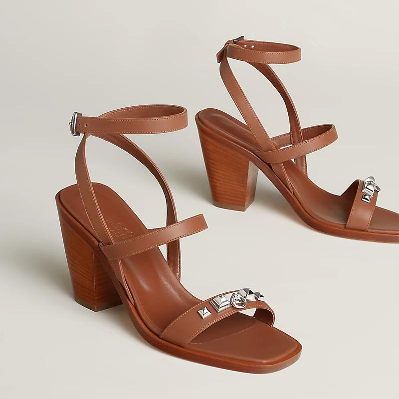 Giày Hermes Ivresse 65 Sandal Nữ Nâu